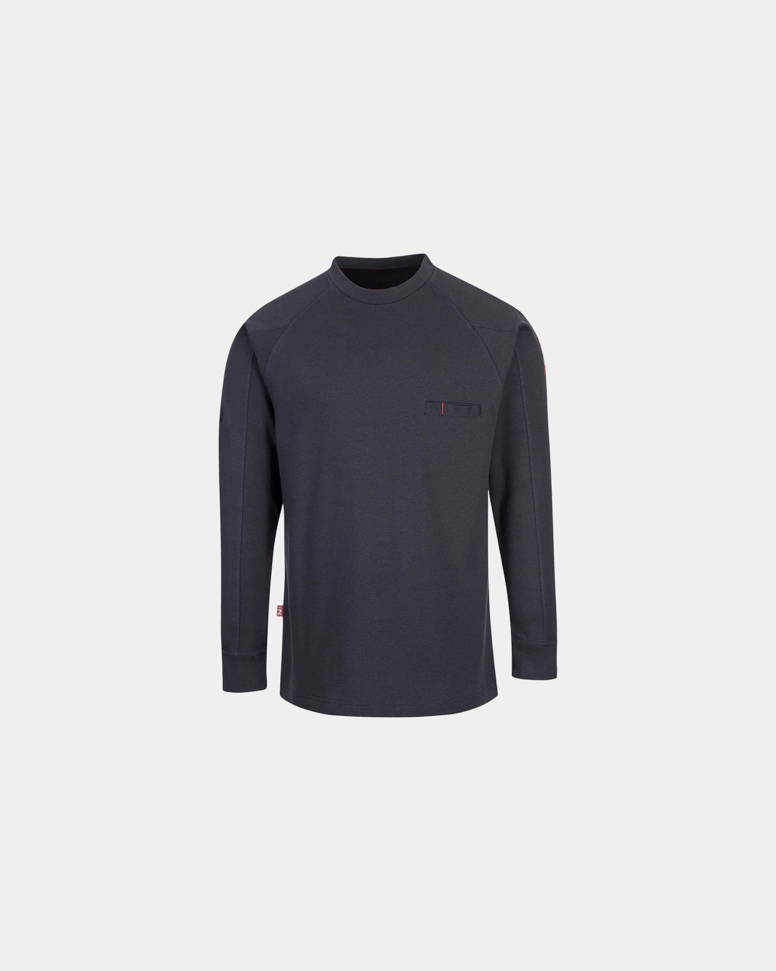 Sweater antistatisch ademend borstzak om te personaliseren - Marineblauw